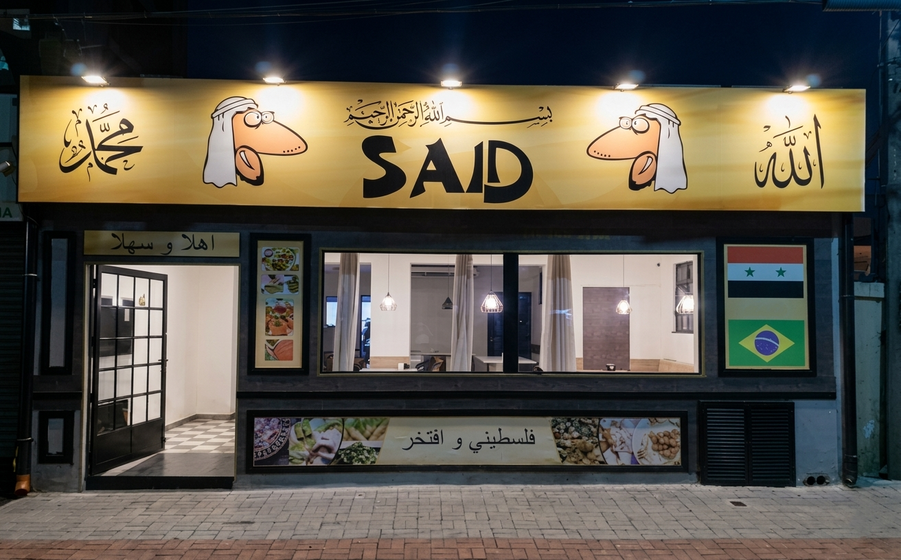 Fachada em lona e adesivo vinil impresso